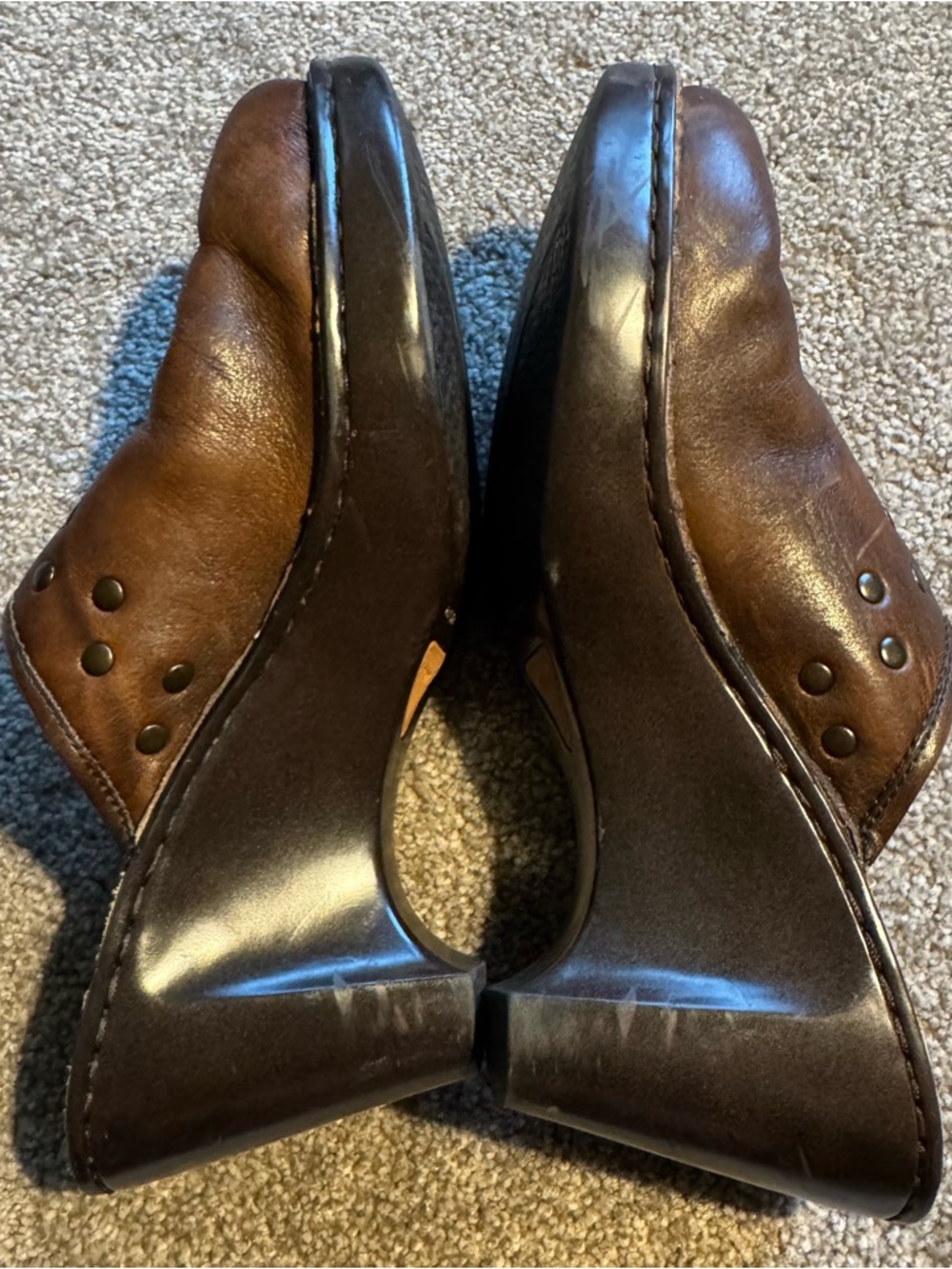 Born Clog Mule with a Heel in a Rich Brown Size 9 - Business Casual, Cottagecore - Picture 4 of 15